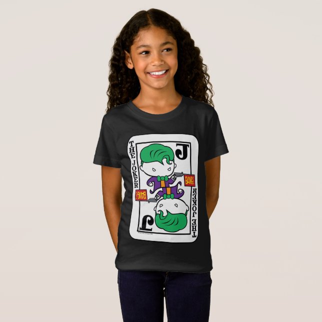Chibi Joker-spelkort T-shirt (Hel framsida)