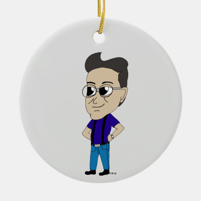 chibi julgransprydnad keramik (Framsidan)