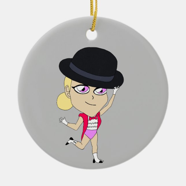 chibi julgransprydnad keramik (Framsidan)