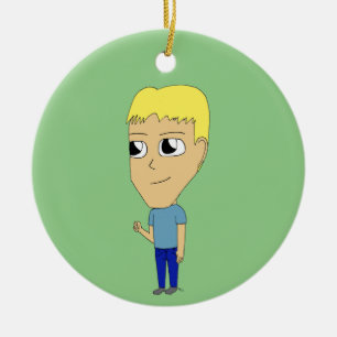 chibi julgransprydnad keramik