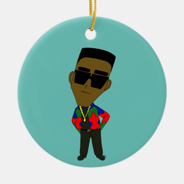 chibi julgransprydnad keramik (Framsidan)