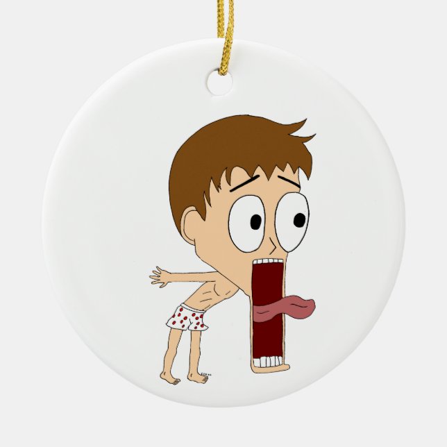 chibi julgransprydnad keramik (Framsidan)