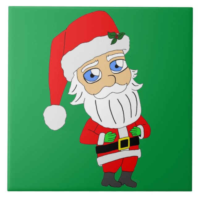 chibi jultomten kakelplatta (Framsidan)