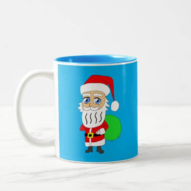 Chibi Jultomten Två-Tonad Mugg (Vänster)