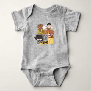 Chibi Justice League Flyg, Kick, Springa T Shirt