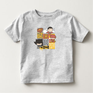 Chibi Justice League Flyg, Kick, Springa T Shirt