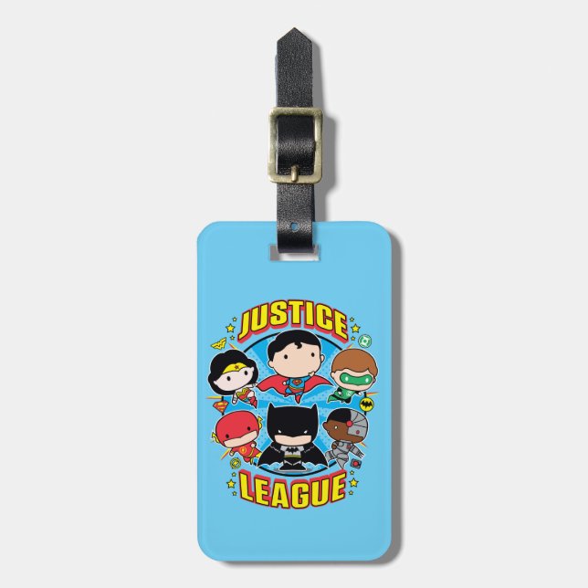 Chibi Justice League Group Bagagebricka (Vertikal Framsida)