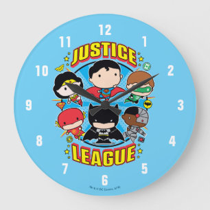 Chibi Justice League Group Stor Klocka