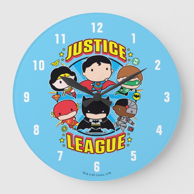 Chibi Justice League Group Stor Klocka (Framsida)