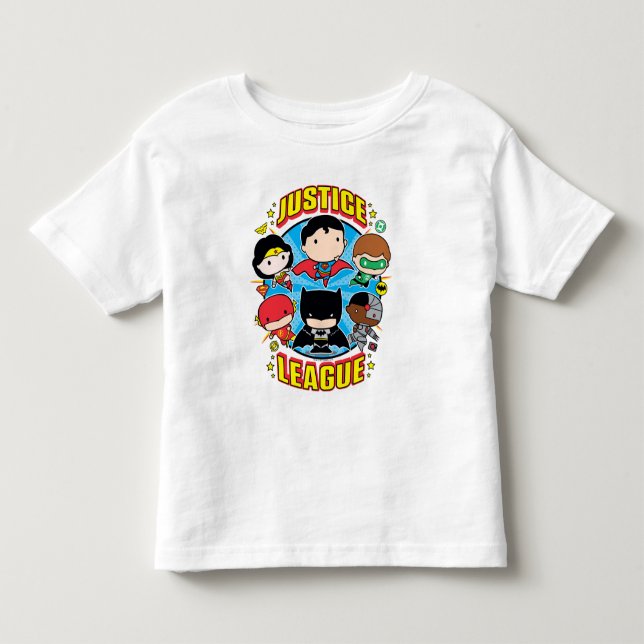 Chibi Justice League Group T Shirt (Framsida)
