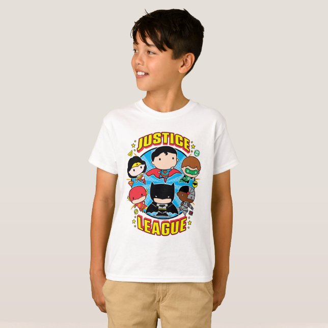 Chibi Justice League Group Tee (Hel framsida)