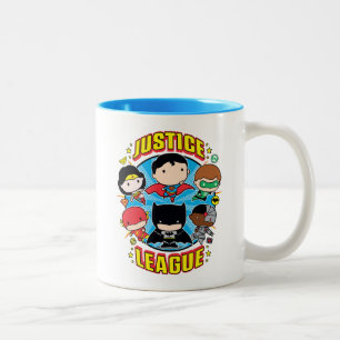 Chibi Justice League Group Två-Tonad Mugg