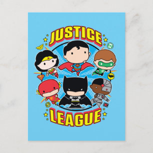 Chibi Justice League Group Vykort