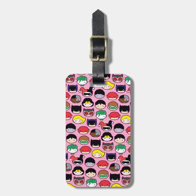 Chibi Justice League Head Mönster Bagagebricka (Vertikal Framsida)