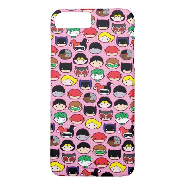 Chibi Justice League Head Mönster Case-Mate iPhone Skal (Baksida)