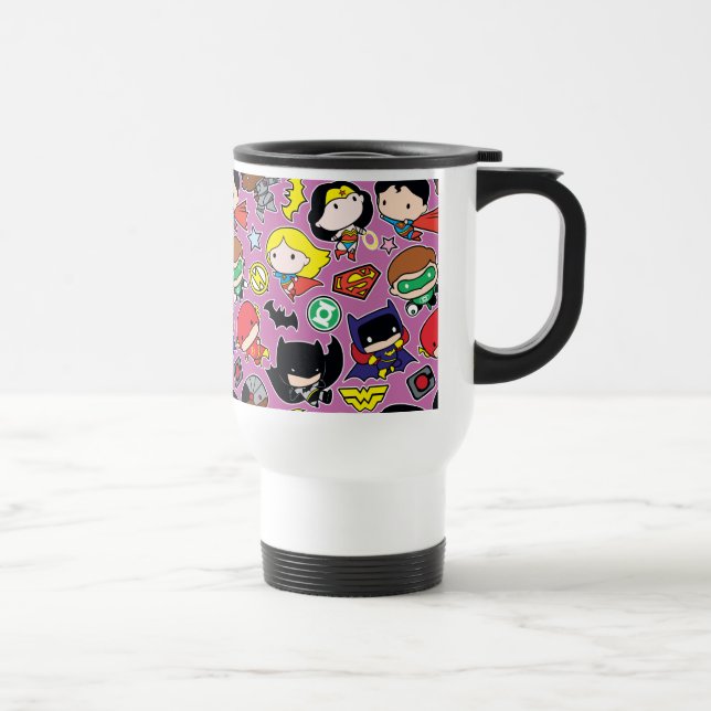 Chibi Justice League Mönster på Lila Resemugg (Höger)