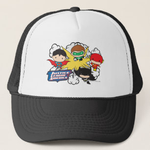 Chibi Justice League of America Explosion Truckerkeps