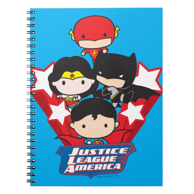 Chibi Justice League of America Stars Anteckningsbok (Framsidan)