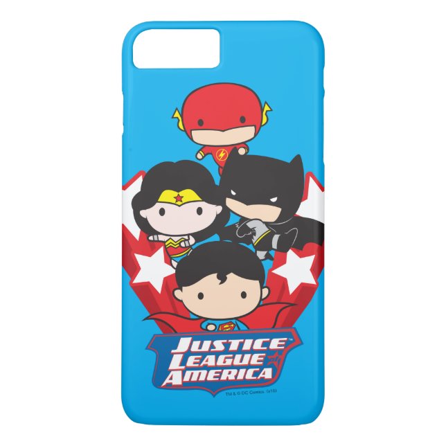 Chibi Justice League of America Stars Case-Mate iPhone Skal (Baksida)