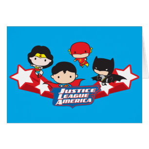 Chibi Justice League of America Stars Hälsningskort