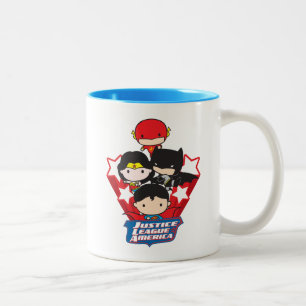 Chibi Justice League of America Stars Två-Tonad Mugg