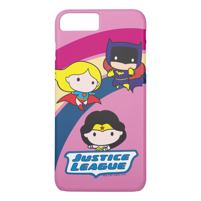 Chibi Justice League Rainbow Case-Mate iPhone Skal (Baksida)