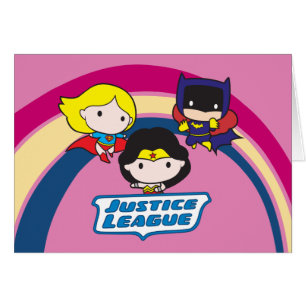 Chibi Justice League Rainbow Hälsningskort