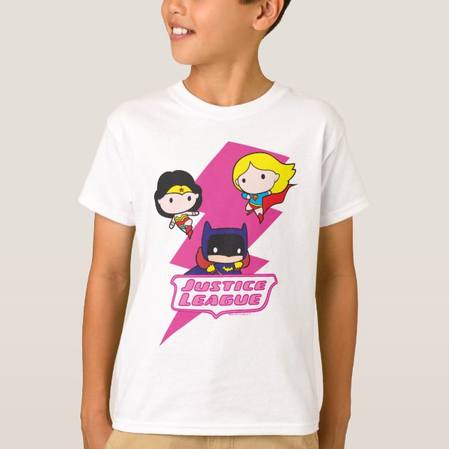 Chibi Justice League Rosa Lightning T-shirt (Framsida)