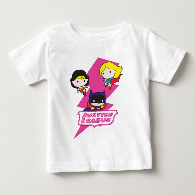 Chibi Justice League Rosa Lightning Tee Shirt (Framsida)