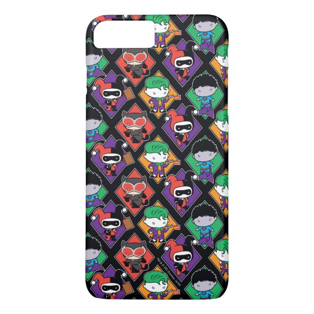 Chibi Justice League Villain Mönster Case-Mate iPhone Skal (Baksida)