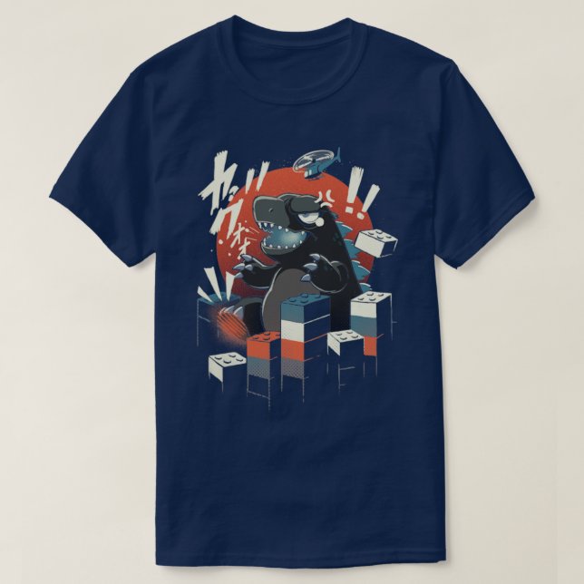 Chibi Kaiju smärta T Shirt (Design framsida)