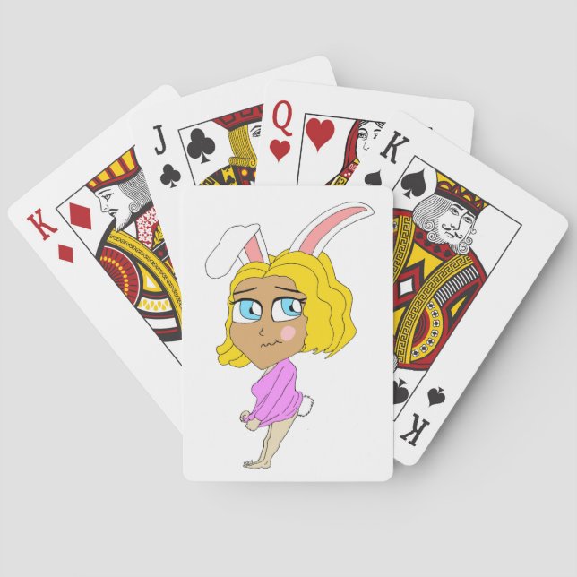 chibi kanin flicka  casinokort (Baksidan)