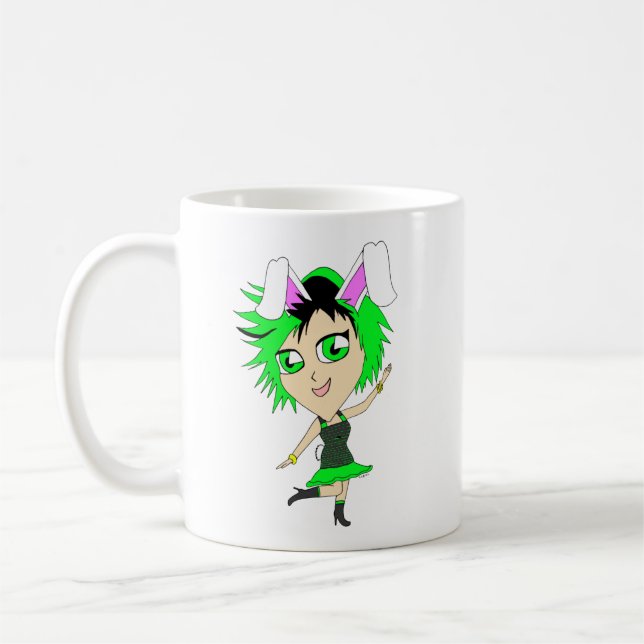 chibi kanin flicka   kaffemugg (Vänster)
