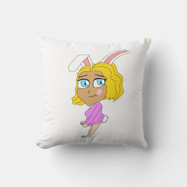 chibi kanin flicka kudde (Framsida)
