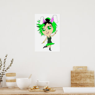 chibi kanin flicka poster