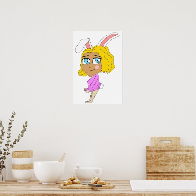 chibi kanin flicka  poster (Kök)