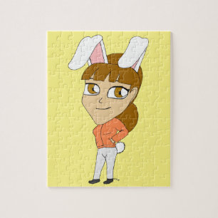 chibi kanin flicka pussel