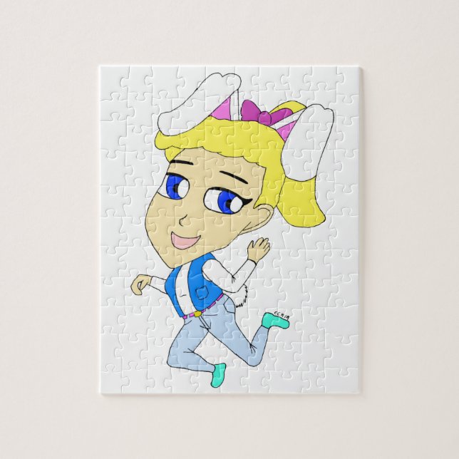 chibi kanin flicka pussel (Vertikal)