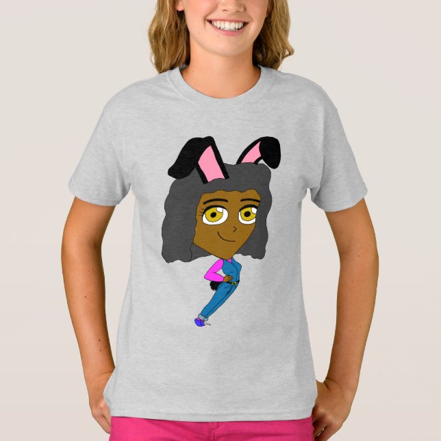 chibi kanin flicka   t shirt (Framsida)