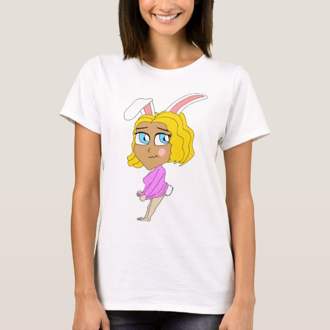 chibi kanin flicka   t shirt (Framsida)
