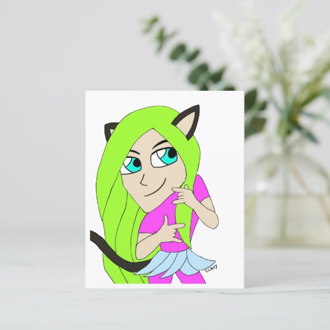 chibi kattflicka  (Stående Fram)