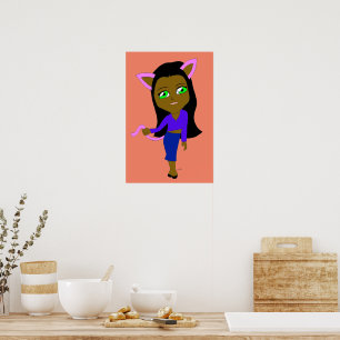 chibi kattflicka poster
