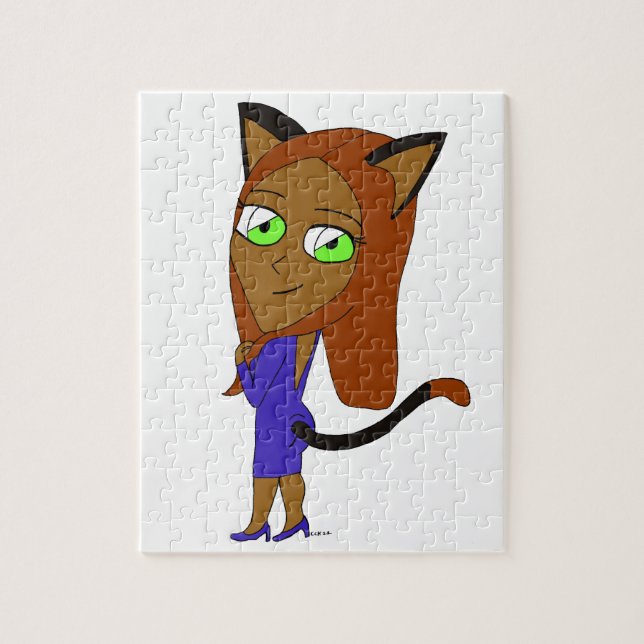 chibi kattflicka  pussel (Vertikal)