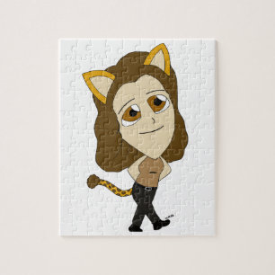 chibi kattflicka pussel
