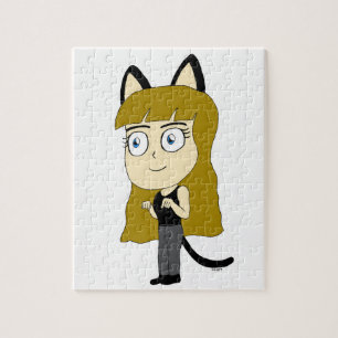 chibi kattflicka pussel