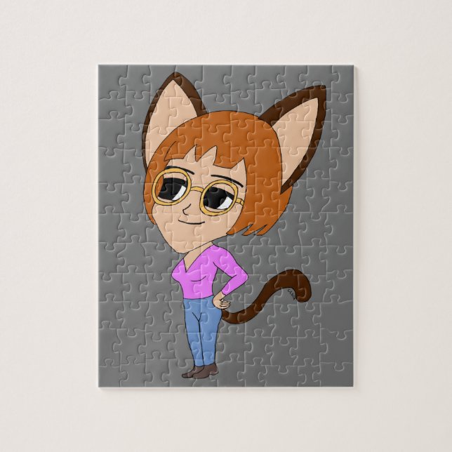 chibi kattflicka  pussel (Vertikal)