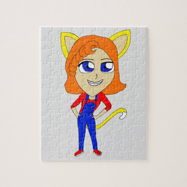 chibi kattflicka  pussel (Vertikal)