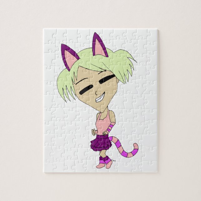 chibi kattflicka  pussel (Vertikal)