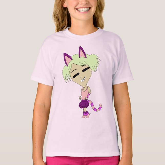 chibi kattflicka   t shirt (Framsida)