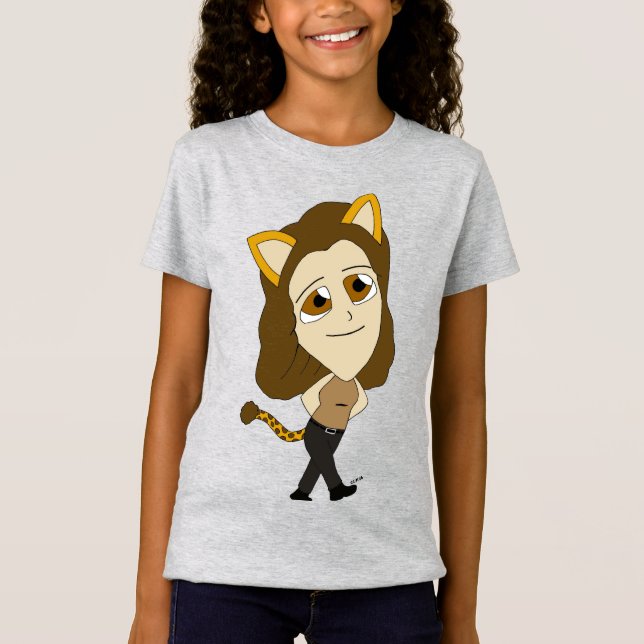 chibi kattflicka t shirt (Framsida)